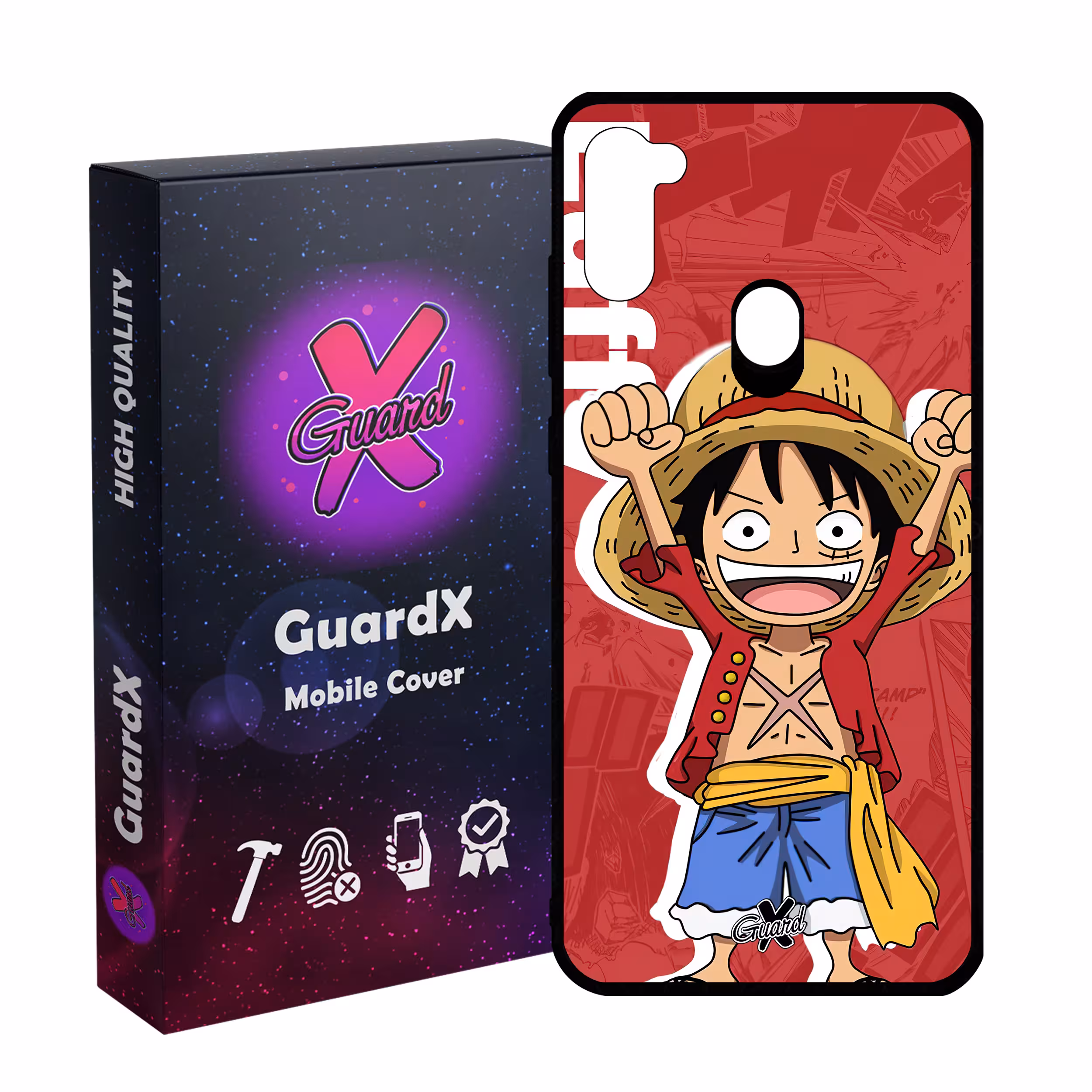 کاور گارد ایکس طرح One Piece Luffy Anime مدل Glass10470 مناسب برای گوشی موبایل سامسونگ Galaxy A11/M11