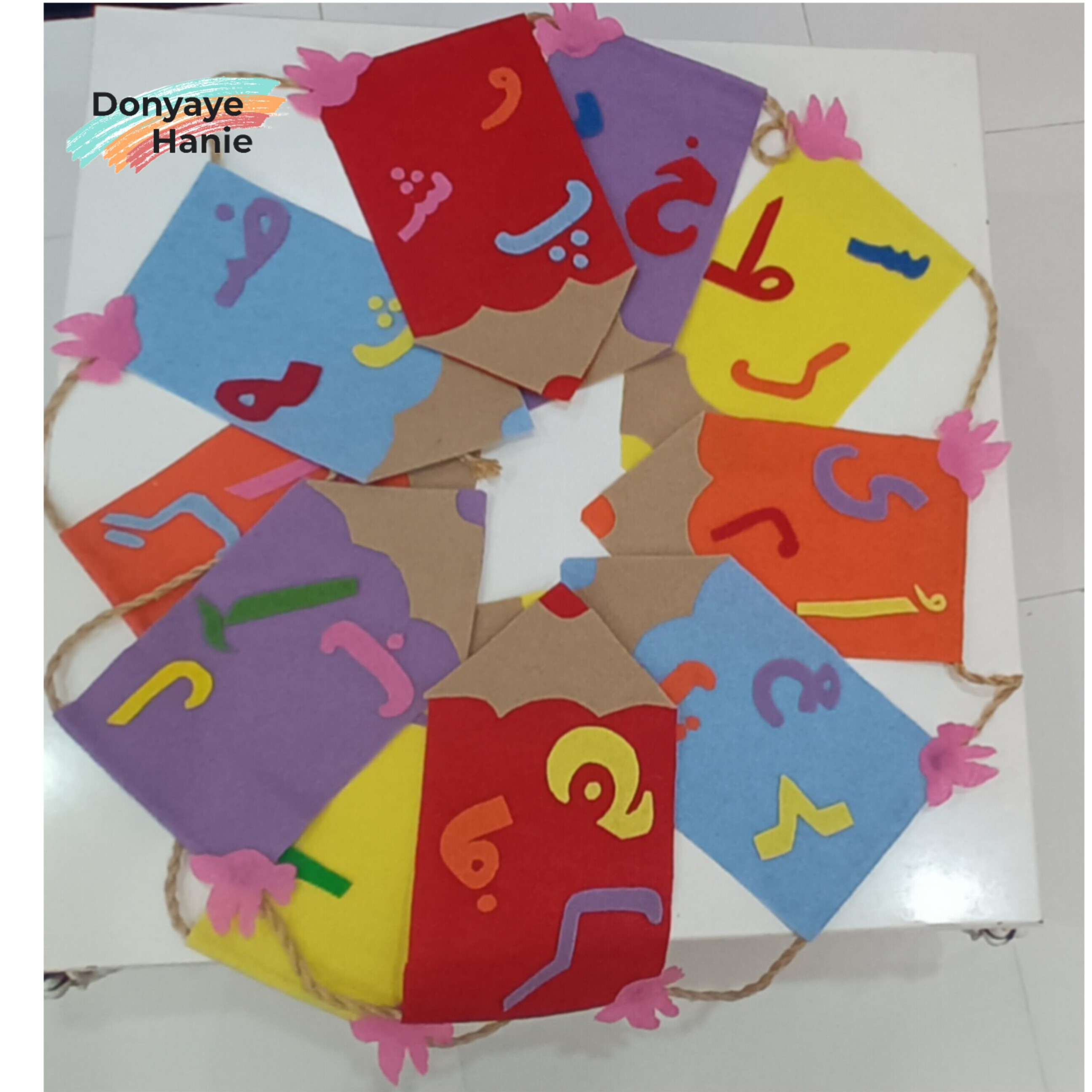 ریسه جذاب الفبا برای تزیین کلاس ومدرسه ویژه معلمان خوش ذوقمون 