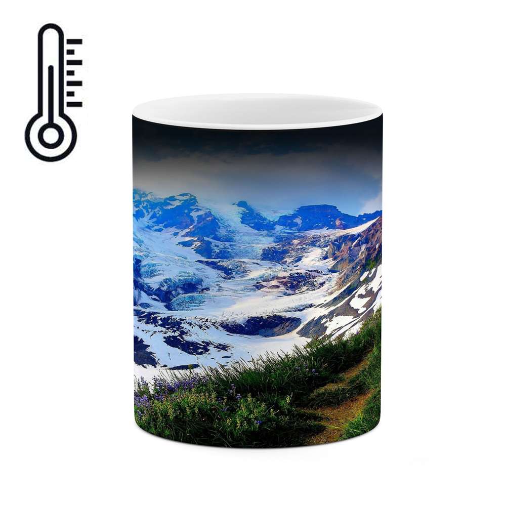 ماگ حرارتی کاکتی طرح منظره برفی مدل mgh14986