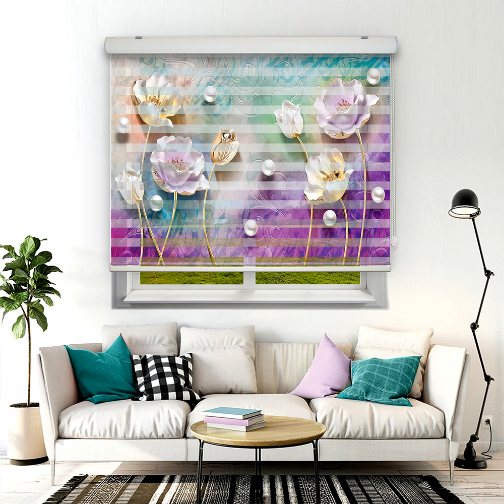 پرده زبرا مدل TD-105 سایز 135x180 سانتی متر