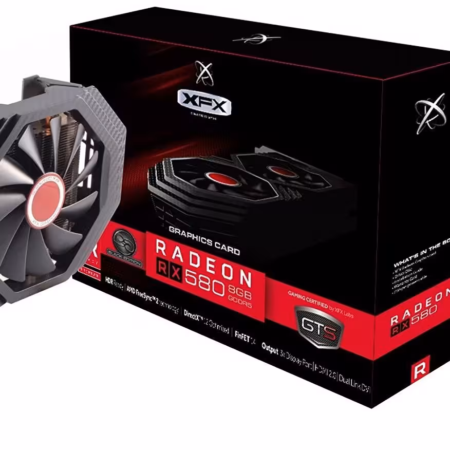 کارت گرافیک گیمینگ  8gb مدل RX580 دو فنه 256 بیت برند xfx