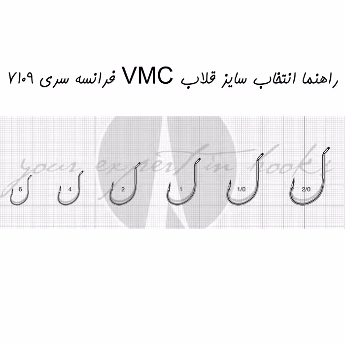 قلاب ماهیگیری وی ام سی  کد 7109 سایز TR 4 بسته 10 عددی