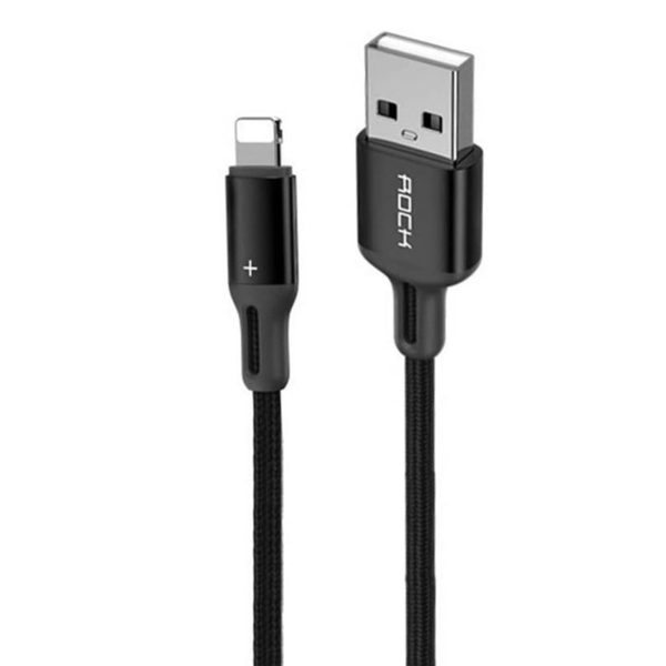 کابل شارژ USB به لایتنینگ راک مدل R2 طول 1 متر
