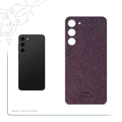 برچسب پوششی ماهوت مدل Purple-Leather مناسب برای گوشی موبایل سامسونگ Galaxy S23 Plus