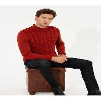 پلیور نارنجی مردانه SLIM FIT NALF اورجینال کاشارل Cacharel