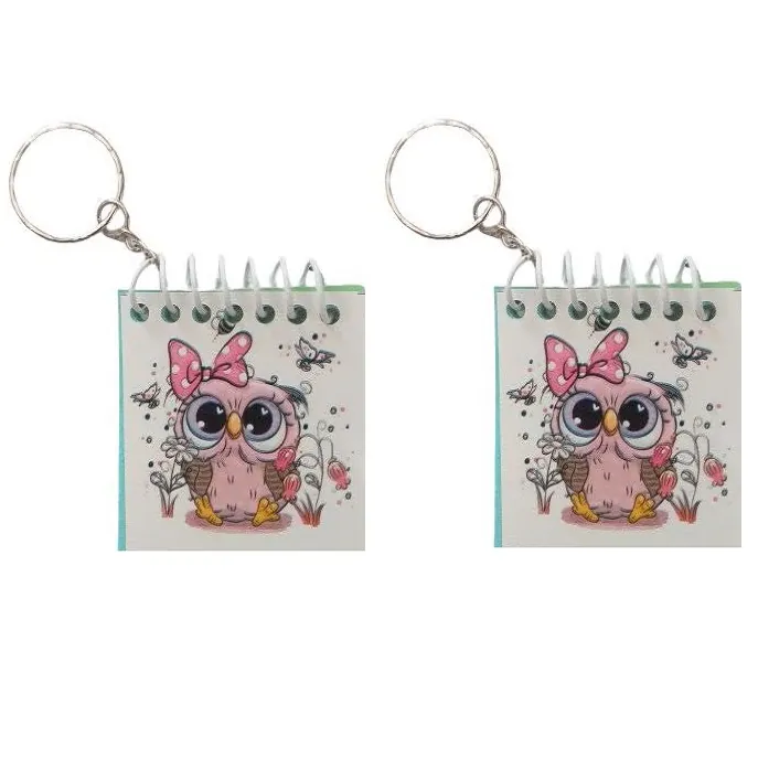 جاکلیدی مدل جغد و پاپیون طرح دفترچه یادداشت بسته 2 عددی