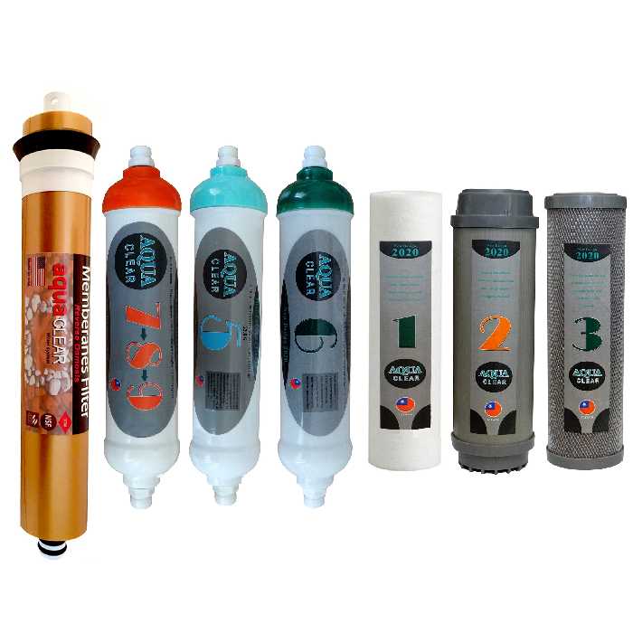  فیلتر دستگاه تصفیه کننده آب آکوآ کلیر مدل SUPERB FILTER - 7M مجموعه 7 عددی