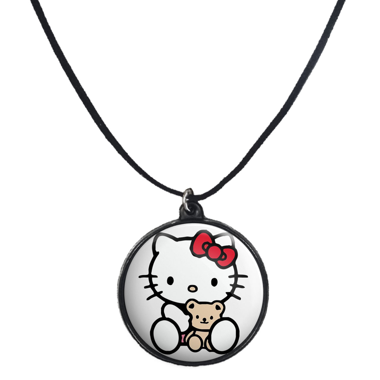 گردنبند پرمانه طرح کیتی کد pmb.22533 مدل دو طرفه