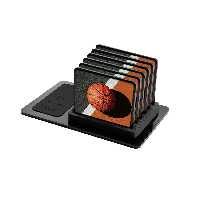 زیر لیوانی ماهوت مدل Basketball بسته 6 عددی