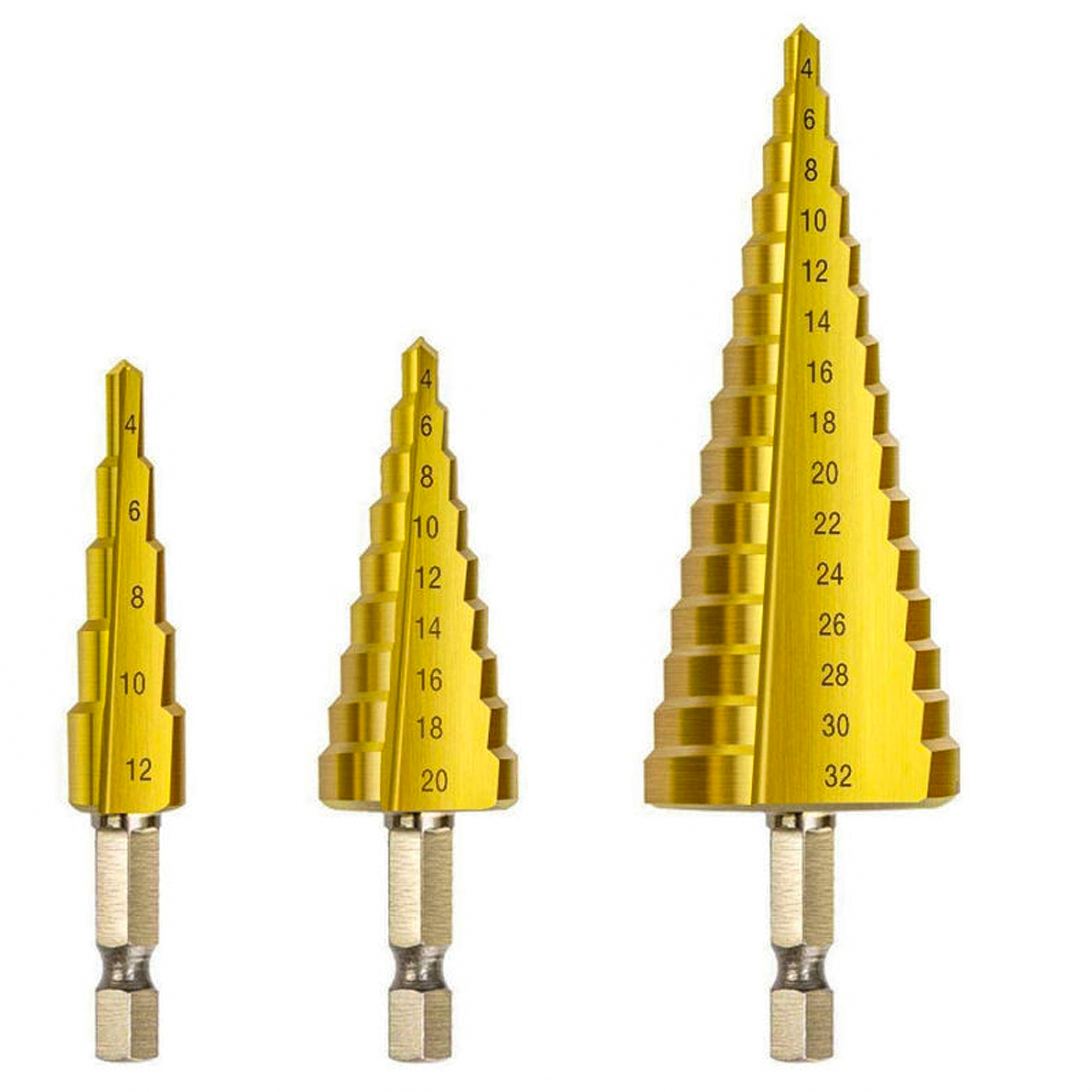 مته پله ای دینگشی مدل ART - 12580 مجموعه 3 عددی