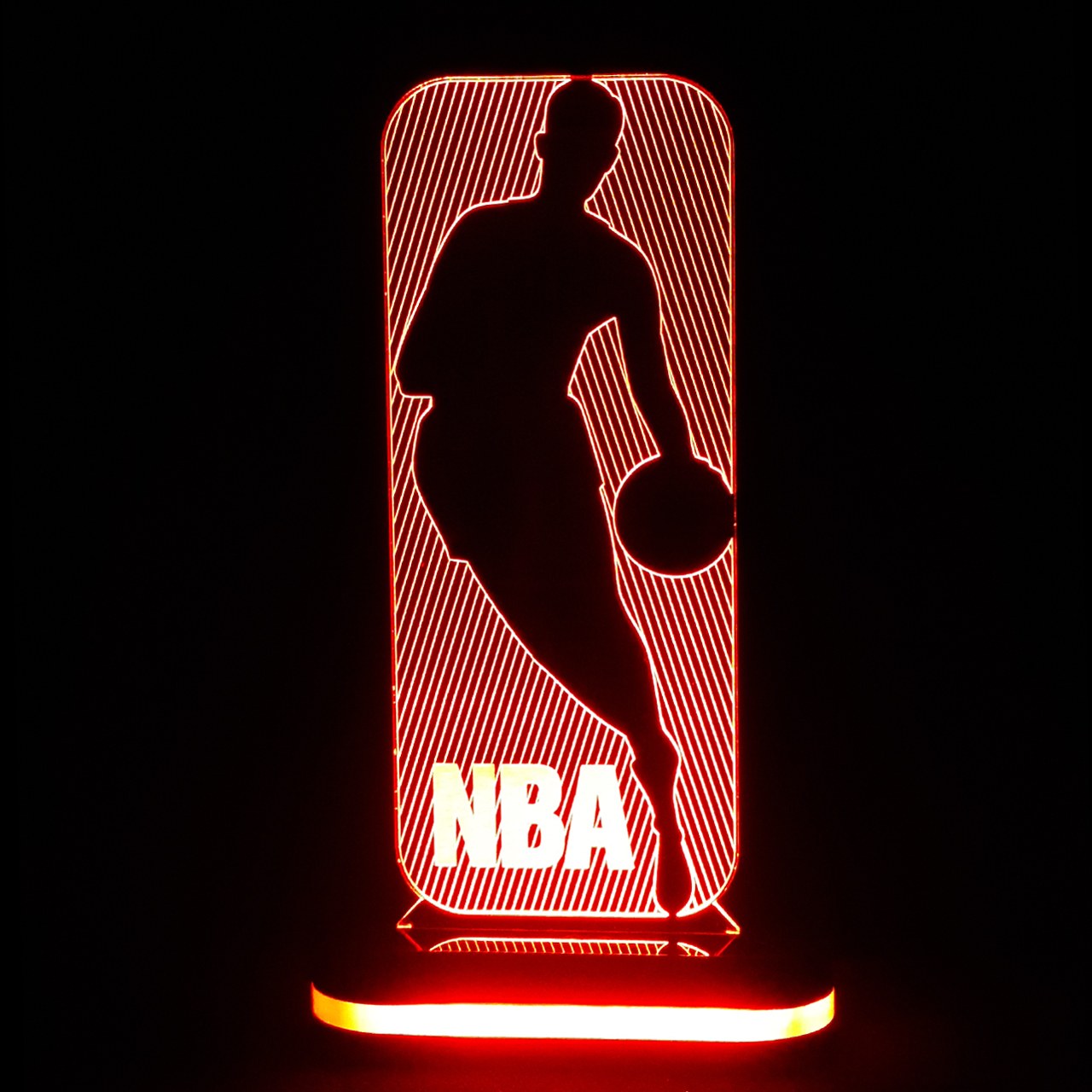 چراغ خواب طرح NBA ـ ارسال رایگان ـ سایز 12 در 17 ـ رنگ قرمز ـ بهمراه جعبه