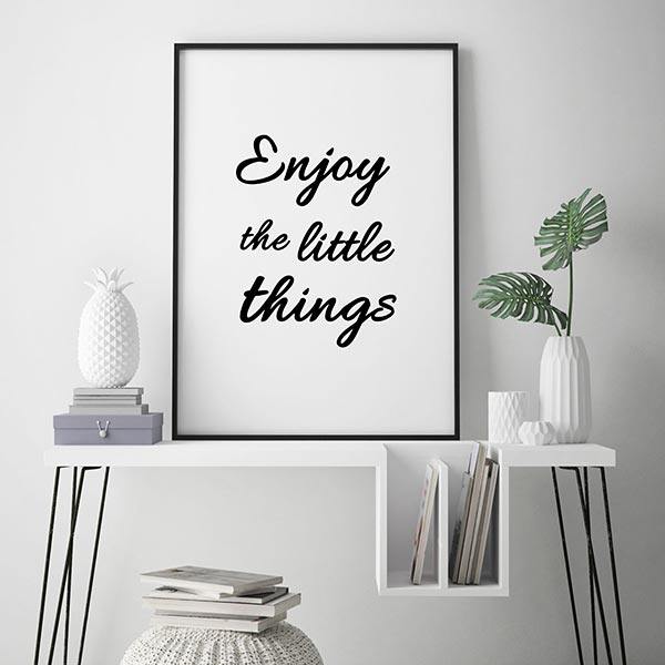 تابلو طرح از چیزهای کوچک لذت ببر کد T200317