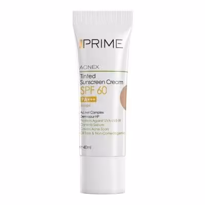 کرم ضد آفتاب Acnex پرایم SPF 60 حجم 40 میلی لیتر - بژ