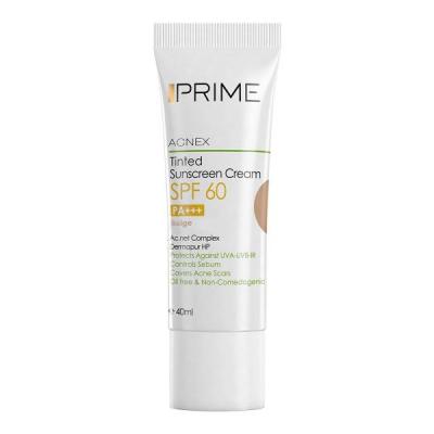 کرم ضد آفتاب Acnex پرایم SPF 60 حجم 40 میلی لیتر - بژ