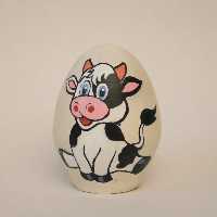 تخم مرغ رنگی سفالی طرح فانتزی