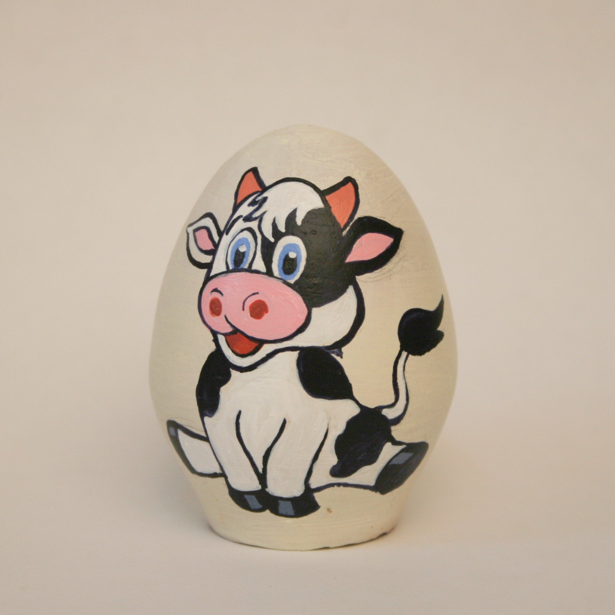 تخم مرغ رنگی سفالی طرح فانتزی