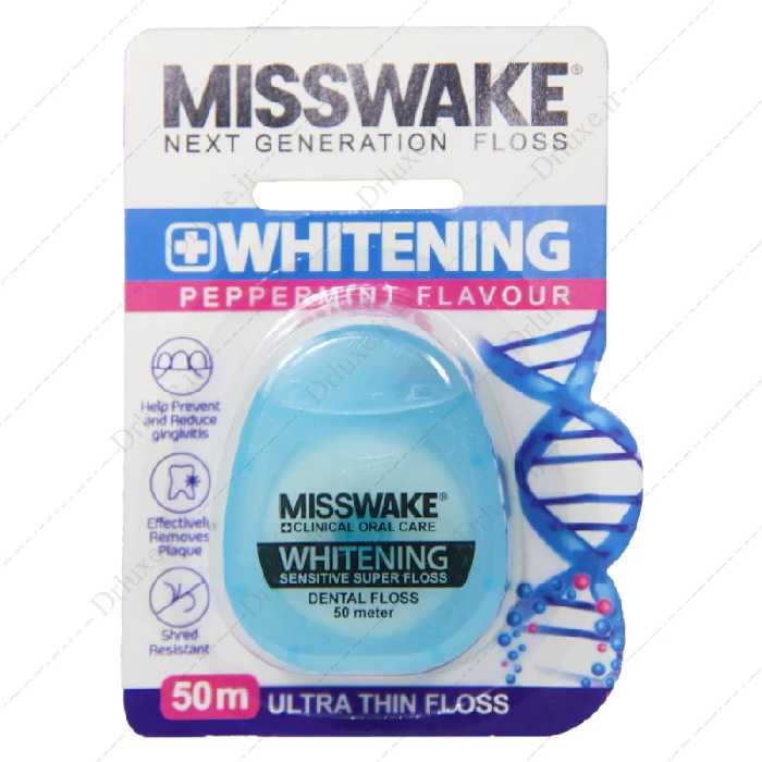 قیمت و خرید نخ دندان سفید کننده مدل وایتنینگ میسویک 50 متر - دکتر لوکس