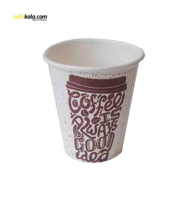 لیوان یکبار مصرف کاغذی مدل شات قهوه 90cc بسته 50 عددی