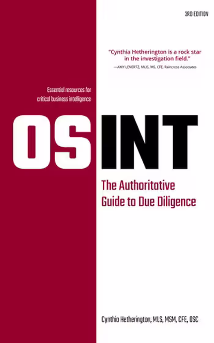 خرید و دانلود نسخه کامل کتاب OSINT: The Authoritative Guide to Due Diligence
