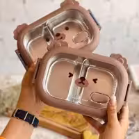 لانچ باکس خرسی مناسب ظرف غذای کودکان و مسافرت