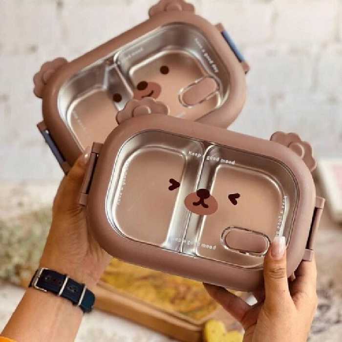 لانچ باکس خرسی مناسب ظرف غذای کودکان و مسافرت