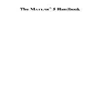 خرید و دانلود نسخه کامل کتاب The Matlab ® 5 Handbook