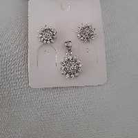 نیم ست نقره، وارداتی، عیار 925،آبکاری رادیوم، مناسب برای استفاده روزانه و مجلسی 8