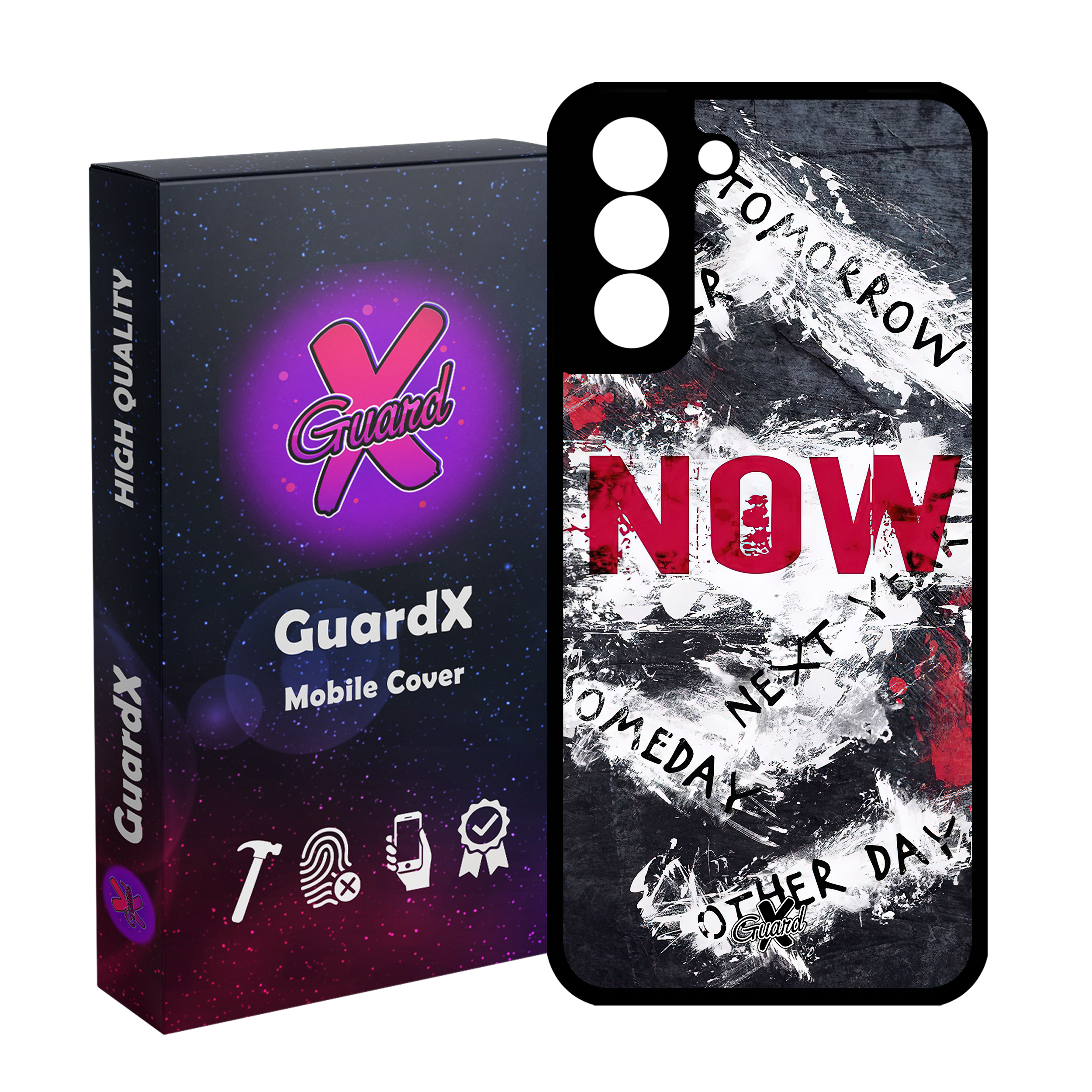 کاور گارد ایکس طرح متن مدل Glass10484 مناسب برای گوشی موبایل سامسونگ Galaxy S21 FE