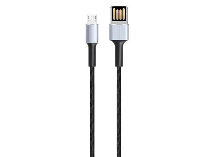 کابل شارژ سریع و انتقال داده میکرو به یواس‌بی یک متری ایکس‌او XO double side insert charging cable MICRO USB NB116