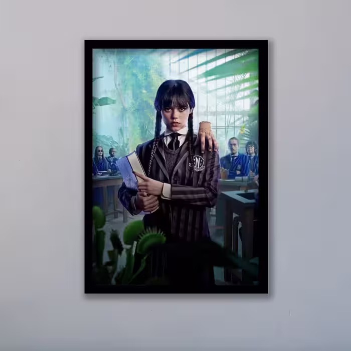 تابلو مدل ونزدی آدامز Wednesday Addams کد LAG1052 | دنیای قاب