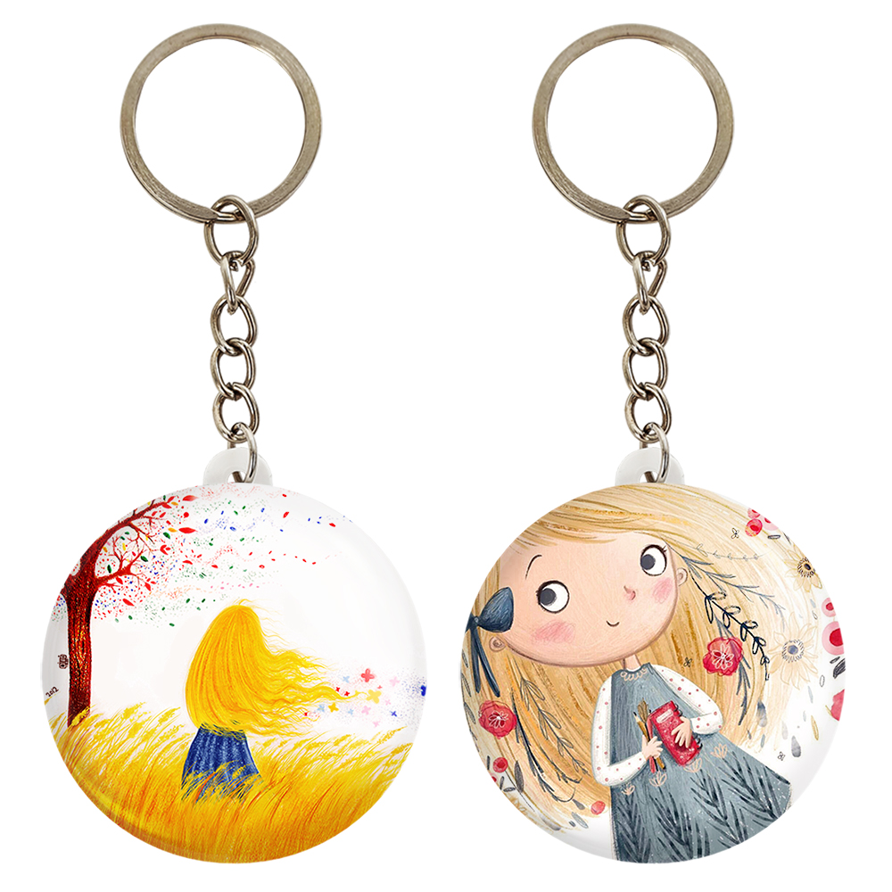 جاکلیدی خندالو مدل دخترونه کد 16251627 مجموعه 2 عددی