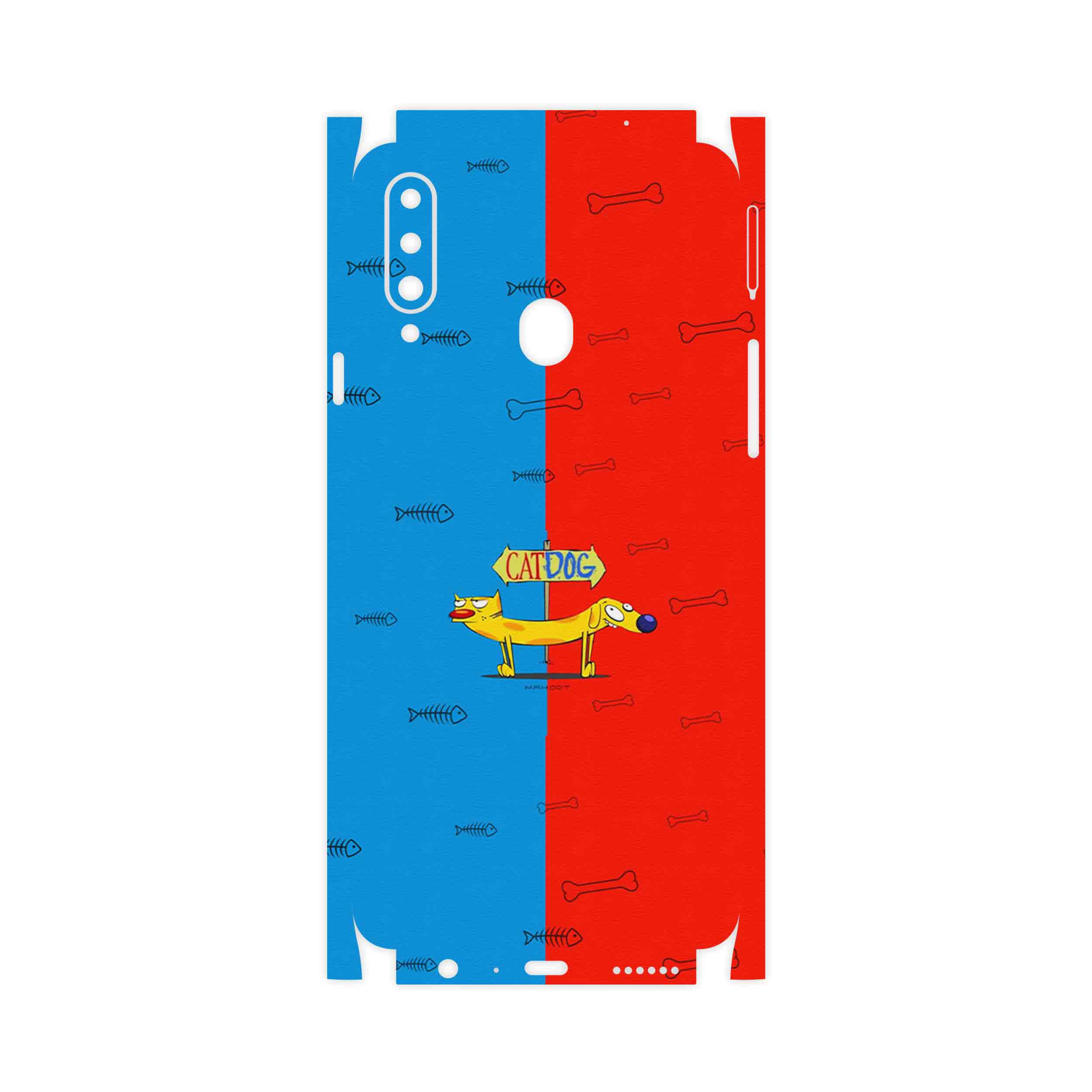 برچسب پوششی ماهوت مدل CatDog-FullSkin مناسب برای گوشی موبایل سامسونگ Galaxy A20s
