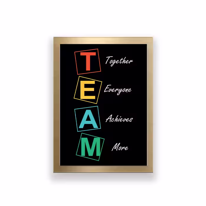 تابلو طرح انگیزشی TEAM 