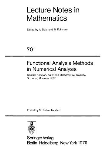 خرید و دانلود نسخه کامل کتاب Functional Analysis Methods in Numerical Analysis: Special Session, American Mathematical Society