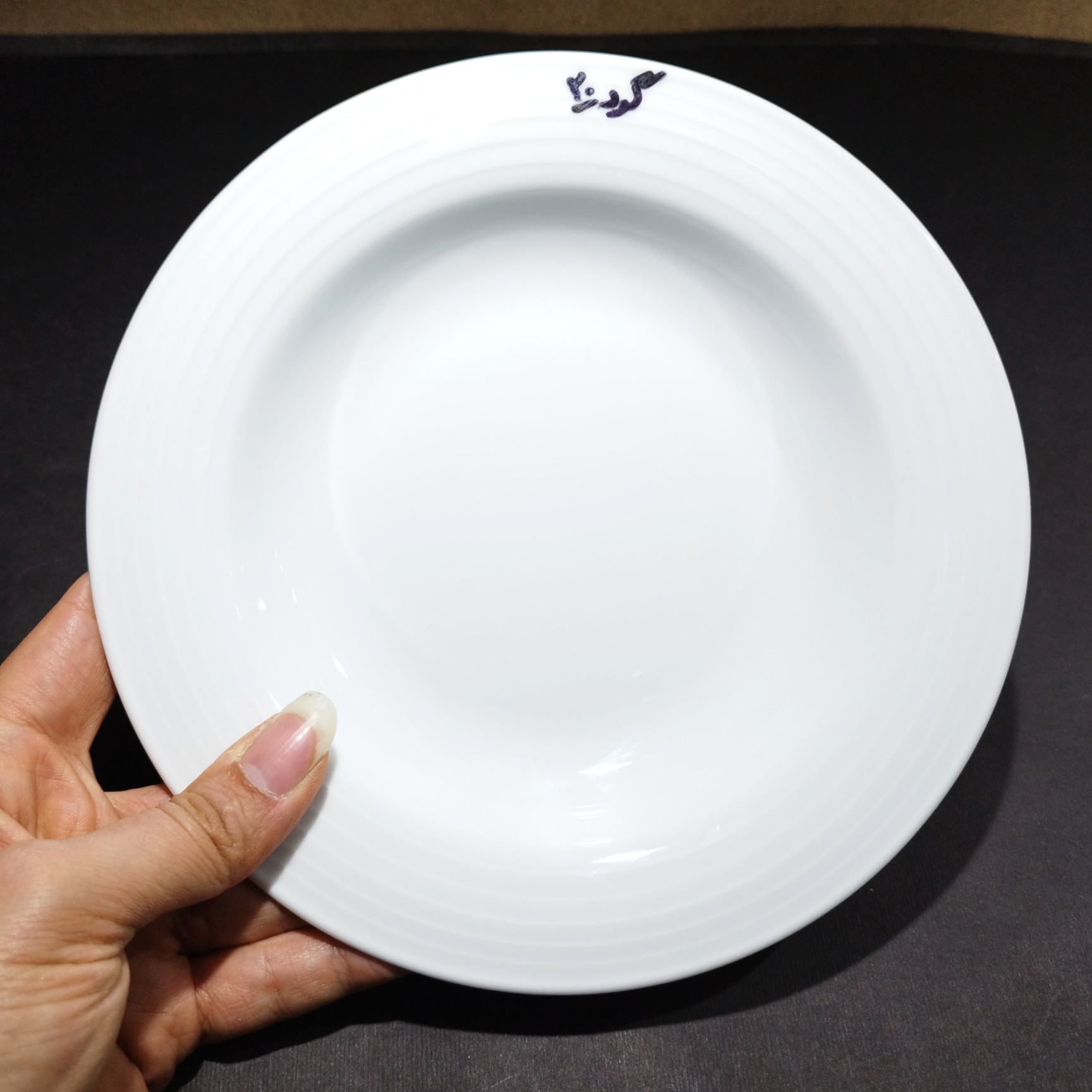 بشقاب گود گرد هتلی چینی زرین - بشقاب خورشت خوری 20 چینی سفید ساده (دست 6 تایی)- خورش خوری کوچک- ارسال بصورت پس کرایه