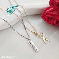 خرید ست گردنبند دوتایی کیفیت عالی رنگ ثابت کد 2116484 - ردگل