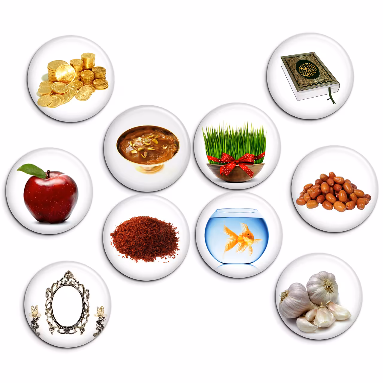 پیکسل پرمانه طرح هفت سین نوروز کد pmg.14 مجموعه 10 عددی