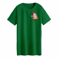 تی شرت لانگ زنانه مدل بابانوئل کریسمس کد 26 رنگ سبز