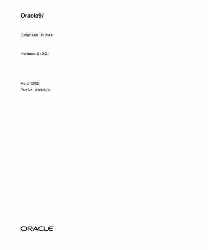 خرید و دانلود نسخه کامل کتاب Oracle 9i Rel 2 Db Utilites