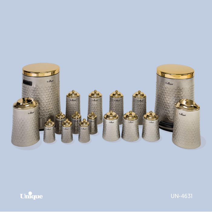 ست 17پارچه زیتونی طلا گلکسی یونیک کد محصول: UN-4631