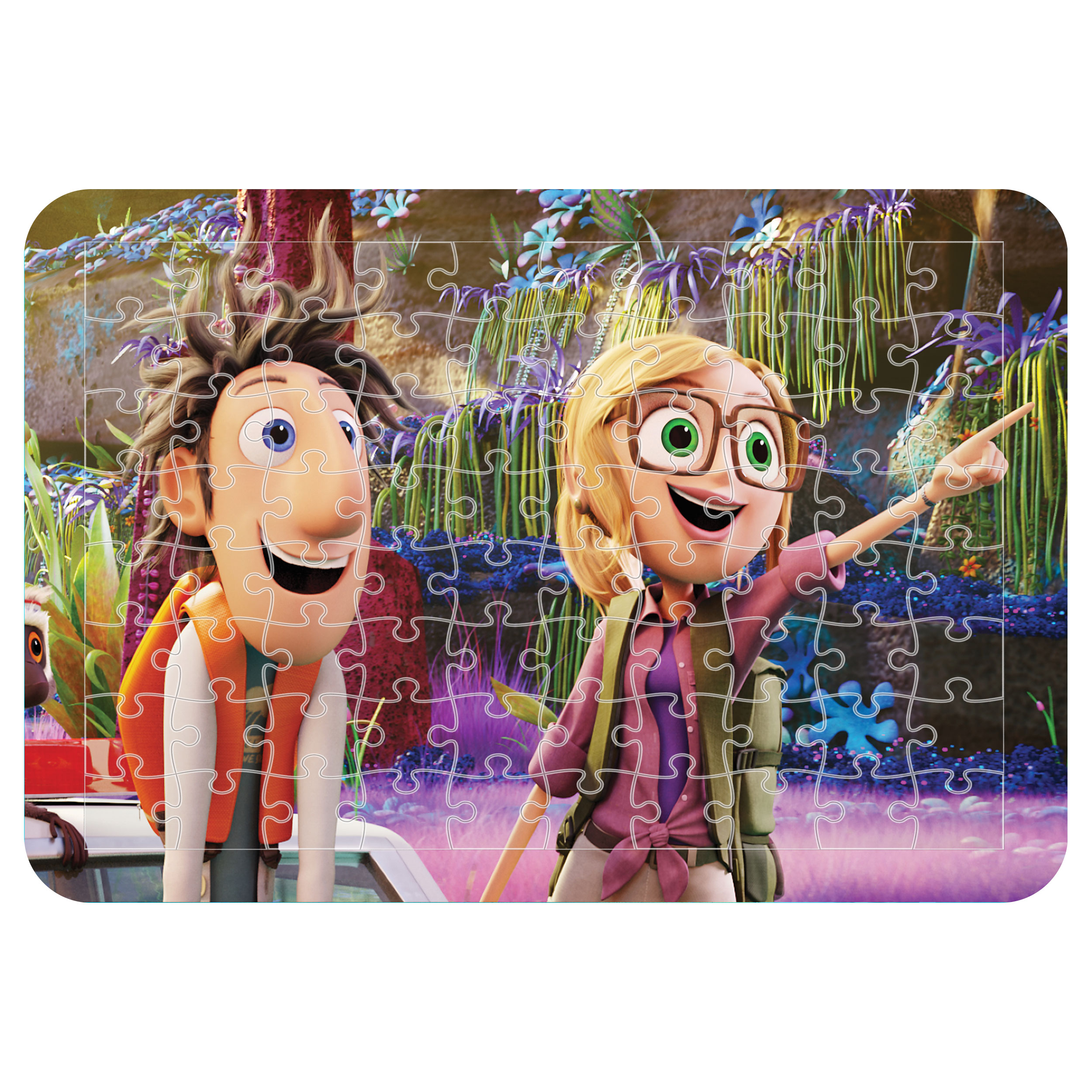 پازل 54 تکه اطلس آبی طرح کارتون ابری بارش کوفته قلقلی مدل P1319