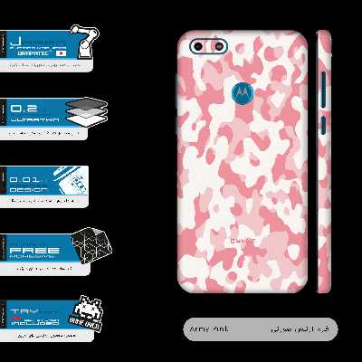 برچسب پوششی ماهوت مدل Army-Pink-FullSkin مناسب برای گوشی موبایل موتورولا Moto E6 Play