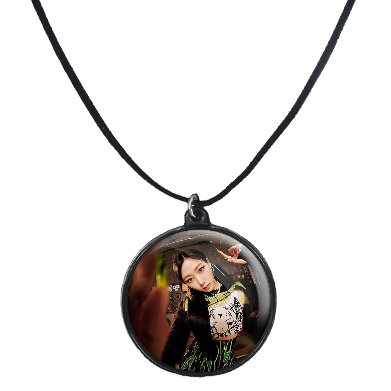 گردنبند پرمانه طرح aespa کد pmb.18521مدل دو طرفه