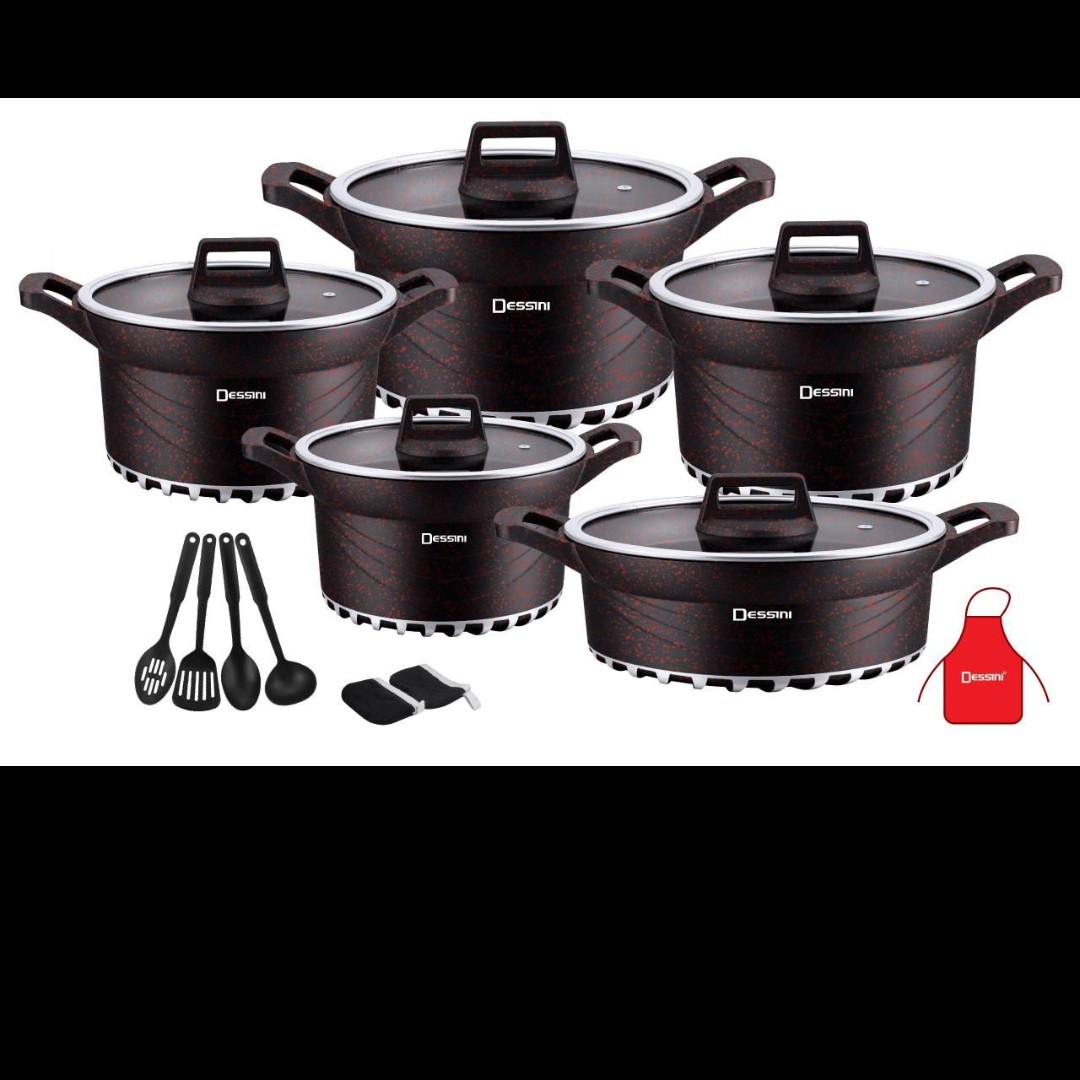 سرویس قابلمه دسینی گرانیتی 17 پارچه مدل 9008