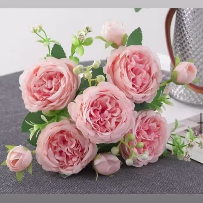 دسته گل مصنوعی مدل گل محمدی کد PA_1090