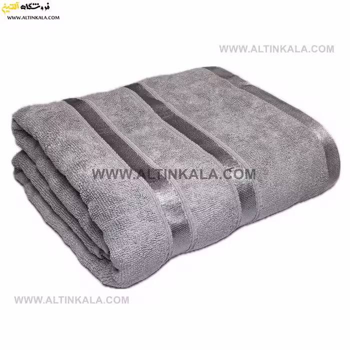 حوله حمام 100% بامبو سایز 100×160 رنگ طوسی روشن