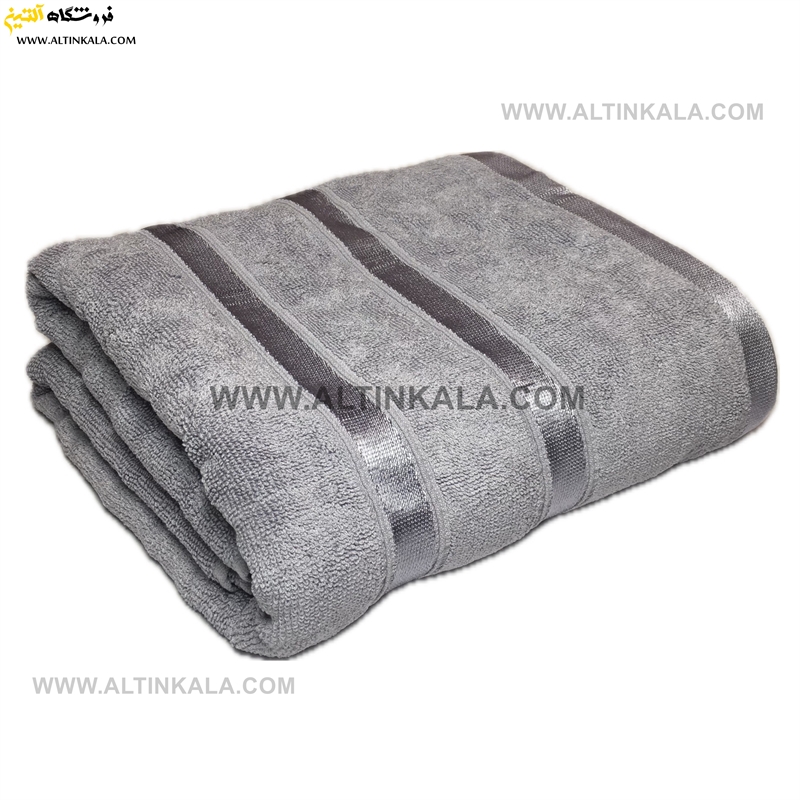 حوله حمام 100% بامبو سایز 100×160 رنگ طوسی روشن