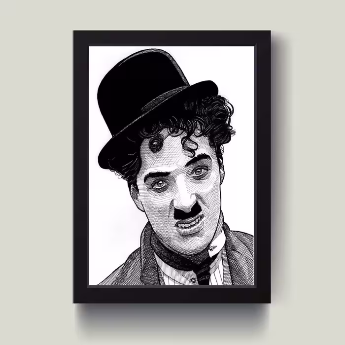 تابلو مدل چارلی چاپلین Charlie Chaplin کدm2410-b
