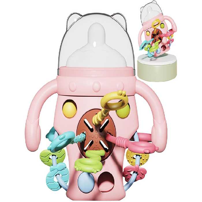 بیزی کیوب یا بیزی بال جغجغه ای دندانگیر طرح شیشه شیر