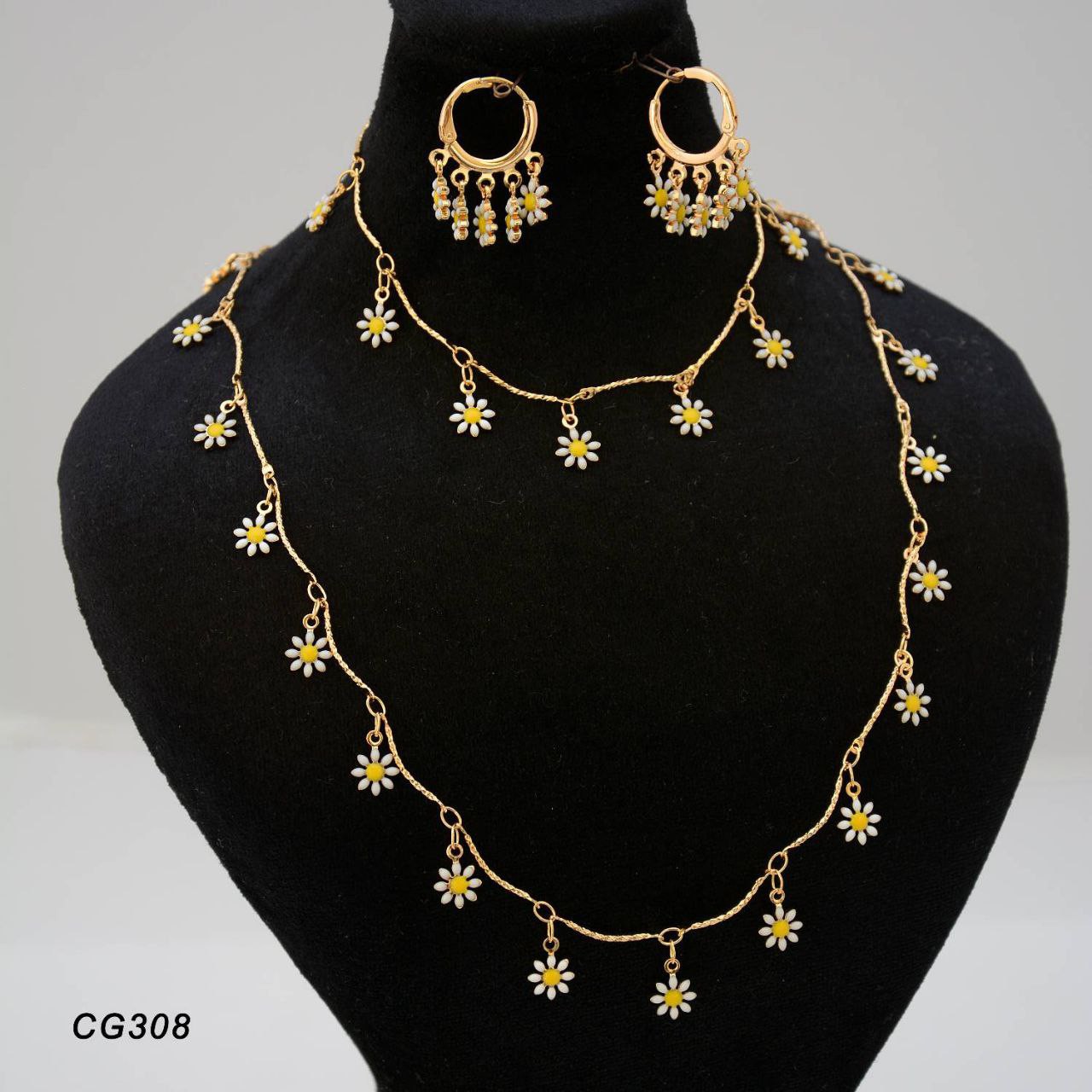 سرویس برند ysx دستبند و گوشواره و گردنبند رنگ ثابت کار خارجی  کد7